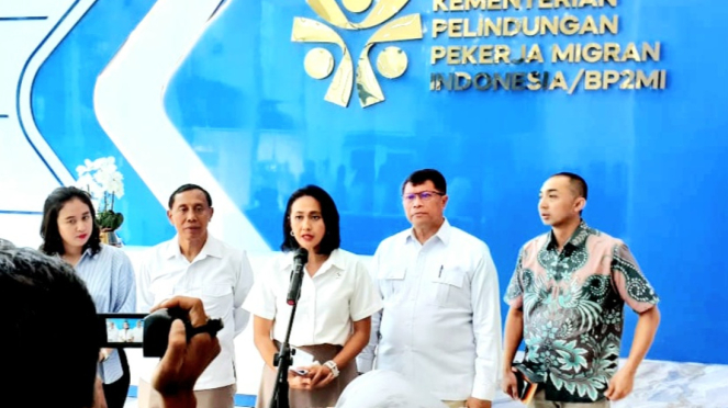 (Dok. Wakil Menteri Pelindungan Pekerja Migran Indonesia (P2MI), Christina Aryani, Dalam Konferensi Pers di Kantornya, Kawasan Pancoran, Jakarta Selatan, Minggu, 26 Januari 2025) 