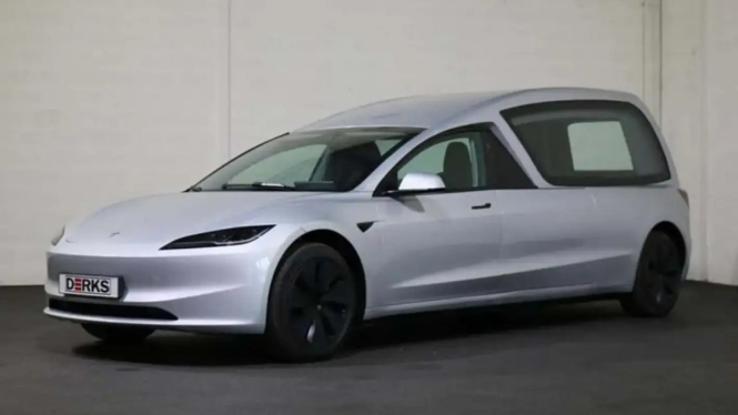 Tesla Model 3 jadi mobil jenazah