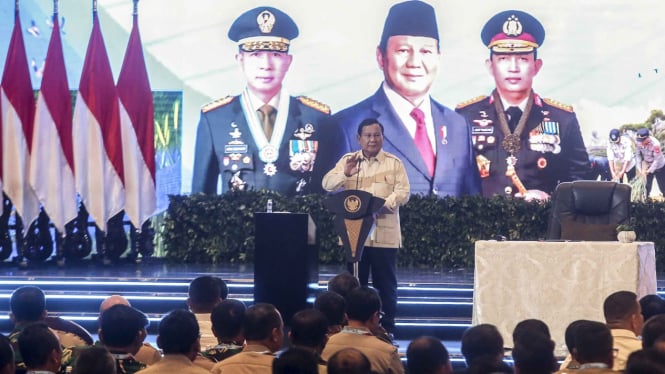 Presiden Prabowo Hadiri Rapim TNI-Polri 2025