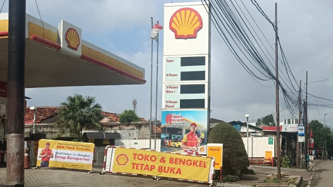 Pompa bensin shell di Joglo Raya