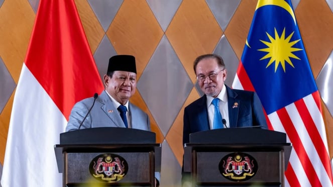 Presiden Prabowo Subianto dan PM Malaysia Anwar Ibrahim