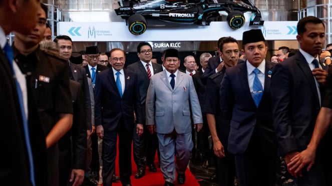 Presiden Prabowo Subianto dan PM Malaysia Anwar Ibrahim