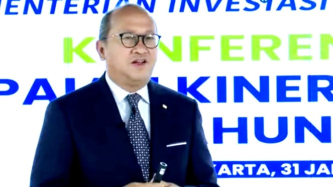 Menteri Investasi dan Hilirisasi/Kepala BKPM, Rosan Roeslani, dalam konferensi pers di kantornya, Jumat, 31 Januari 2025