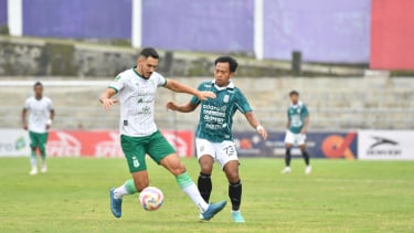 PSMS Medan saat melawan Nusantara United 0-1, di Stadion Kebo Giro, Boyolali.(dok PSMS Medan)