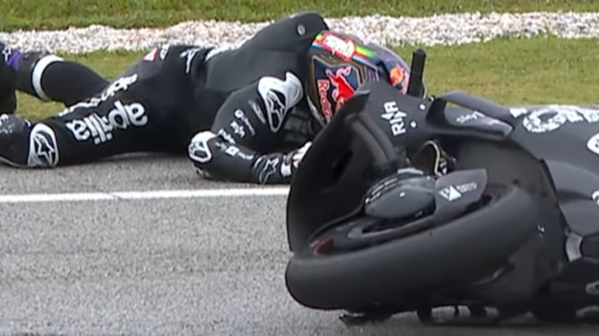 Jorge Martin crash di tes pertama MotoGP Sepang