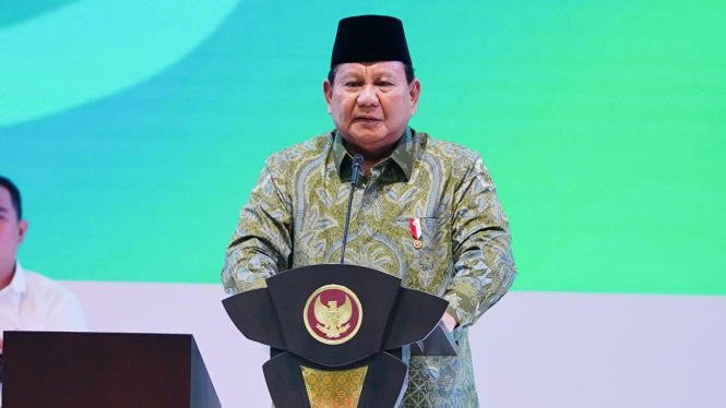 Presiden RI Prabowo Subianto dalam acara Harlah NU ke-102 di Istora Senayan, Jakarta Pusat, Rabu, 5 Februari 2025 (sumber: PBNU)