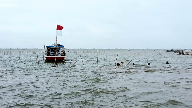 Pagar laut di Tangerang