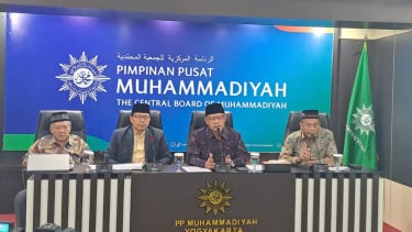 Pengurus PP Muhammadiyah saat mengumumkan awal ramadhan dan idul fitri