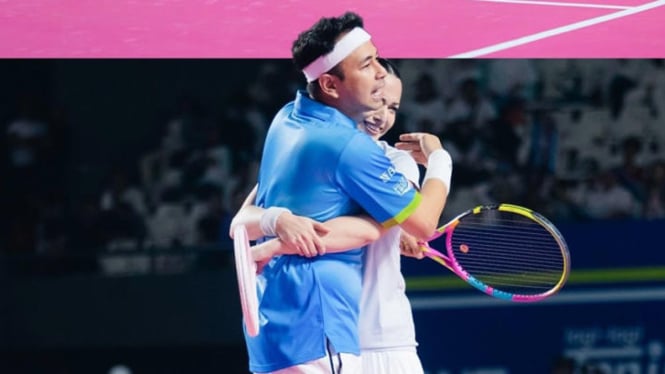 Tanggapan Raffi Ahmad soal Peluk Nia Ramadhani usai Menang Pertandingan Tenis