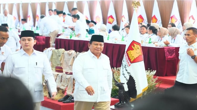 Presiden RI Prabowo Subianto yang juga Ketua Umum Partai Gerindra