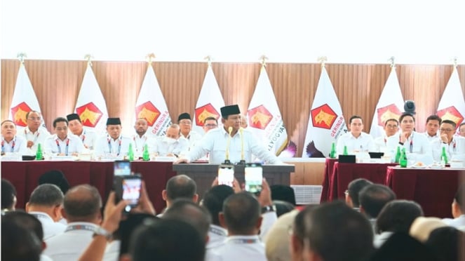 Prabowo Subianto terpilih kembali sebagai Ketua Umum Partai Gerindra