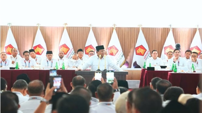 Prabowo Minta Seluruh Kader Gerindra Dukung Program Makan Bergizi Gratis