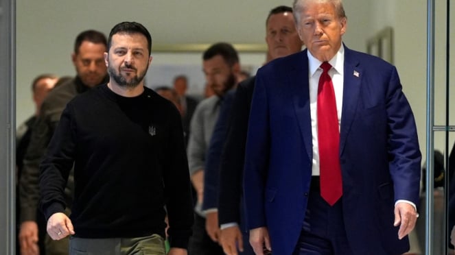 VIVA Militer: Presiden Ukraina Volodymyr Zelensky dan Presiden AS Donald Trump