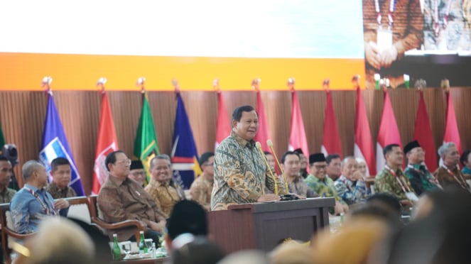 Presiden RI Prabowo Subianto di acara Silaturahmi Koalisi Indonesia Maju