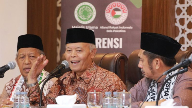 Pengarah Aliansi Rakyat Indonesia-Bela Palestina (ARI-BP) Hidayat Nur Wahid. 