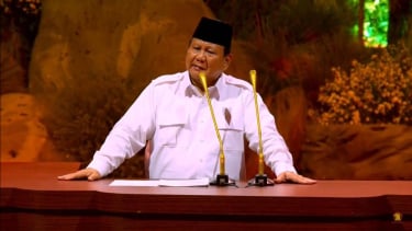 Presiden Prabowo Subianto di acara HUT ke-17 Partai Gerindra