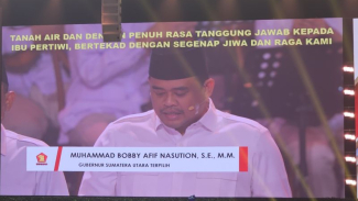 Gubernur Sumut Terpilih Bobby Nasution Bacakan Sumpah Jati Diri Kader Partai Gerindra