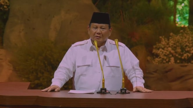 Presiden Prabowo Subianto di acara HUT ke-17 Partai Gerindra