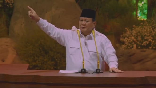 Presiden Prabowo Subianto di acara HUT ke-17 Partai Gerindra