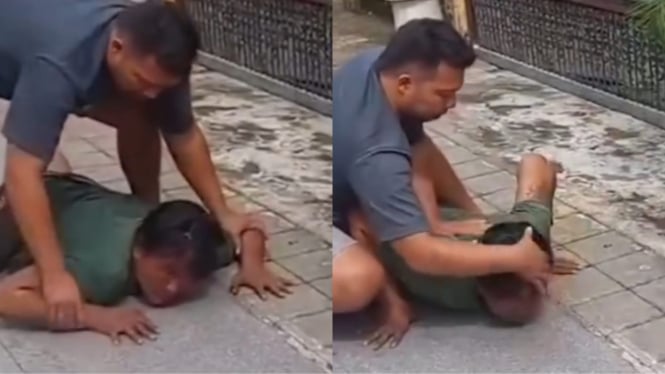 Viral Aksi Seorang Suami Pura-pura Kesurupan Jadi Seekor Buaya Saat Ingin Ditangkap Polisi