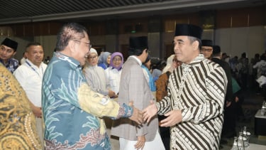 Ketua MPR RI Ahmad Muzani bersama Ketum Hanura Oesman Sapta Odang