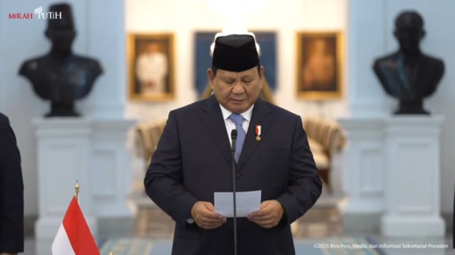 Presiden Prabowo Subianto Di Istana Negara