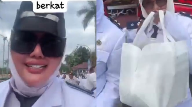 Viral, reconocido para obtener una envoltura de arroz en el evento principal de Regent de Bogor's Village