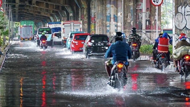 Ilustrasi banjir rob di Jakarta Utara