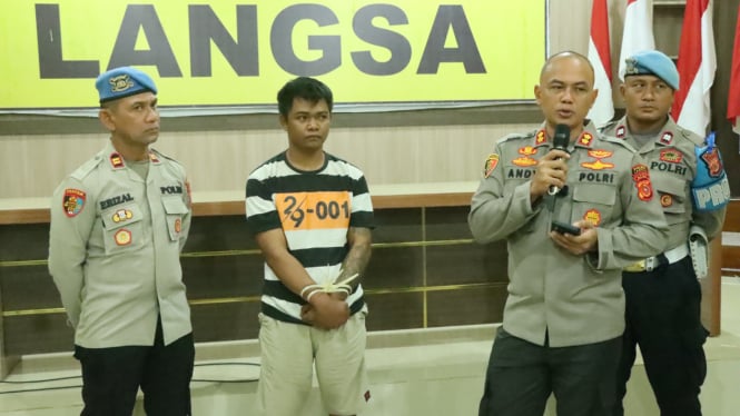 Tampang Pembunuh Cinta Novita yang Ditangkap di Langsa