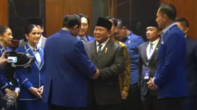 Presiden Prabowo Hadiri Penutupan Kongres Demokrat Ke-Vi