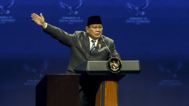 Presiden Prabowo Subianto Hadiri Penutupan Kongres VI Partai Demokrat
