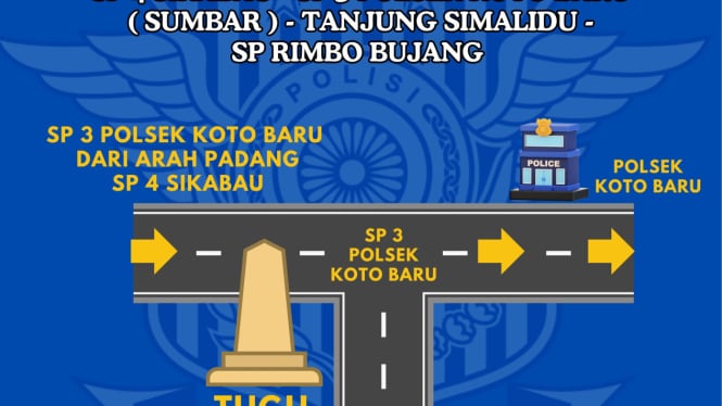 Jalan Lintas Sumatera Terputus Total Akibat Longsor, Upaya Rekayasa Lalu Lintas dari Polres Dharmasraya