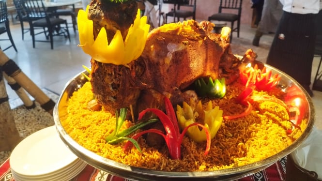 Signature dish Kambing Duduk untuk menu buka puasa di Al Jazeerah Signature Bali Restaurant