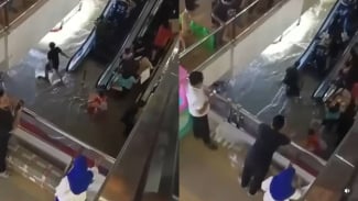 Detik-Detik Mega Bekasi Hypermall Diterjang Banjir, Pengunjung Panik Lari Berhamburan