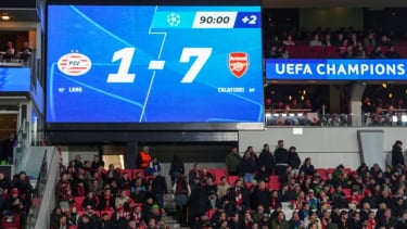 Skor pertandingan PSV Eindhoven vs Arsenal