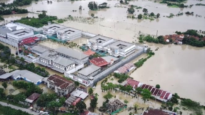 Lapas Secarong en la inundación, golpea la Bacca