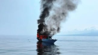 Kapal Nelayan Terbakar di Gili Meno Lombok, Sumber Api Berasal dari Knalpot