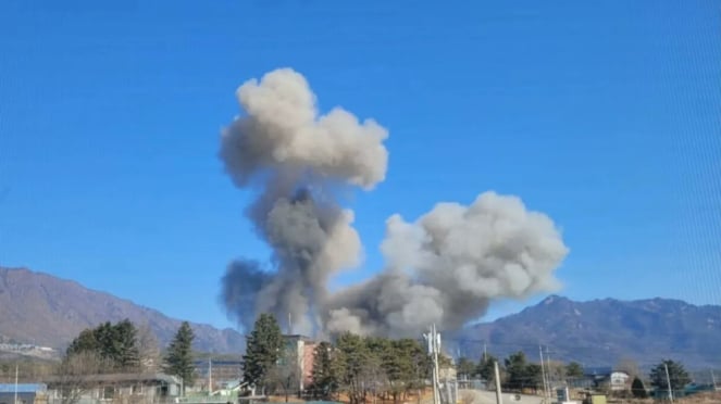 Viva militar: un avión de combate surcoreano explotó la explosión de la bomba