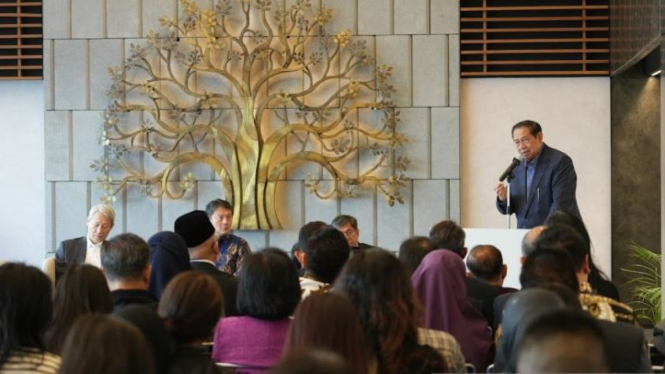 Presiden ke-6 Indonesia Susilo Bambang Yudhoyono di KBRI Tokyo, Jepang