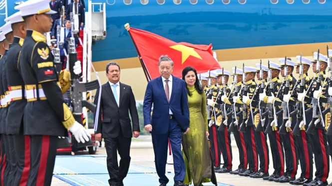 Sekjen Partai Komunis Vietnam To Lam Tiba di Indonesia (Foto: Biro Pers, Media, dan Informasi Sekretariat Presiden)