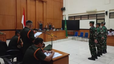 Oditur Militer membacakan tuntutan terdakwa penembakan bos Rental di Tangerang