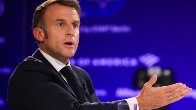 Virus militar: el presidente francés Emmanuel Macron