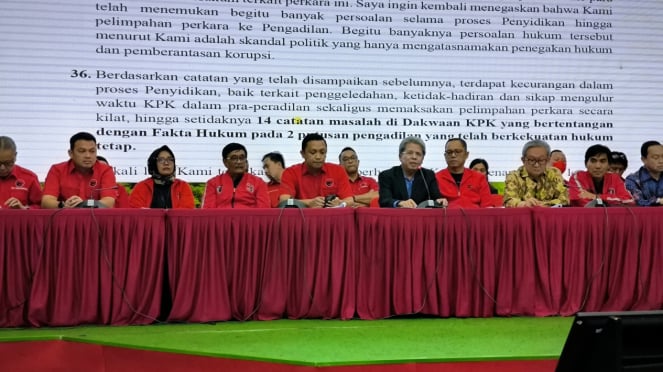 Tim Hukum Sekjen PDIP, Hasto Kristiyanto Konferensi Pers di DPP PDIP