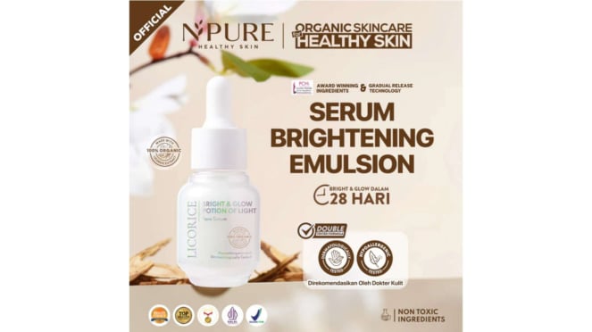 Emulsi pencerahan serum npure