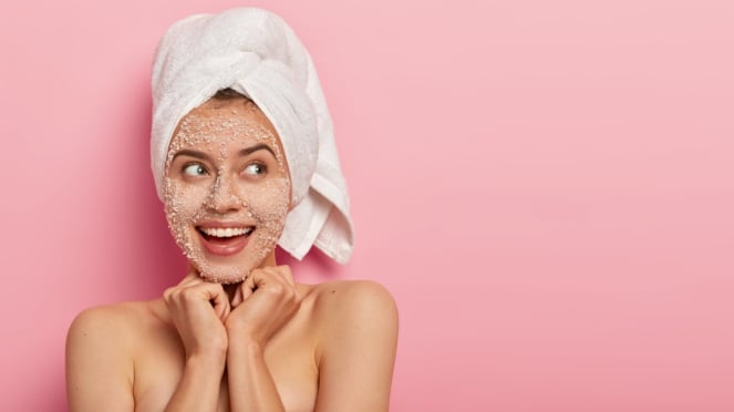 Ilustración de exfoliación facial