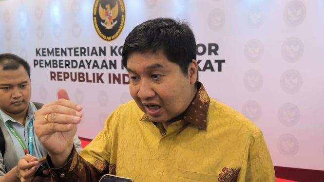 Menteri Perumahan dan Kawasan Permukiman (PKP), Maruarar Sirait atau Ara di Plaza BP Jamsostek, Jakarta Selatan, Jumat, 14 Maret 2025