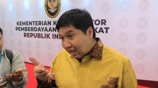 Menteri Perumahan dan Kawasan Permukiman (PKP), Maruarar Sirait atau Ara di Gedung BPJS Ketenagakerjaan, Jakarta Selatan, Jumat, 14 Maret 2025