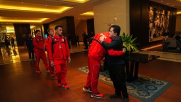 Ketua umum pssi erick thohir lepas pemain timnas indonesia