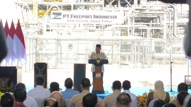 Resmikan Pabrik Emas Freeport, Prabowo: Ini Terbesar di Dunia