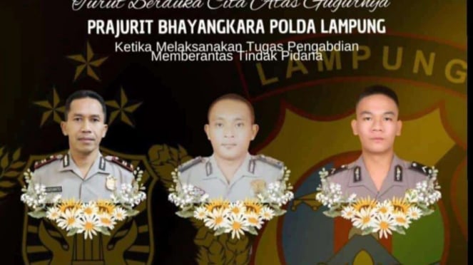 Tiga anggota Polri di Way Kanan meninggal dunia